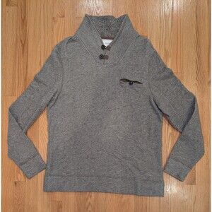 Billy Reid Shiloh Long Sleeve Shawl Neck Sweater Size XL Pullover Cotton Preppy